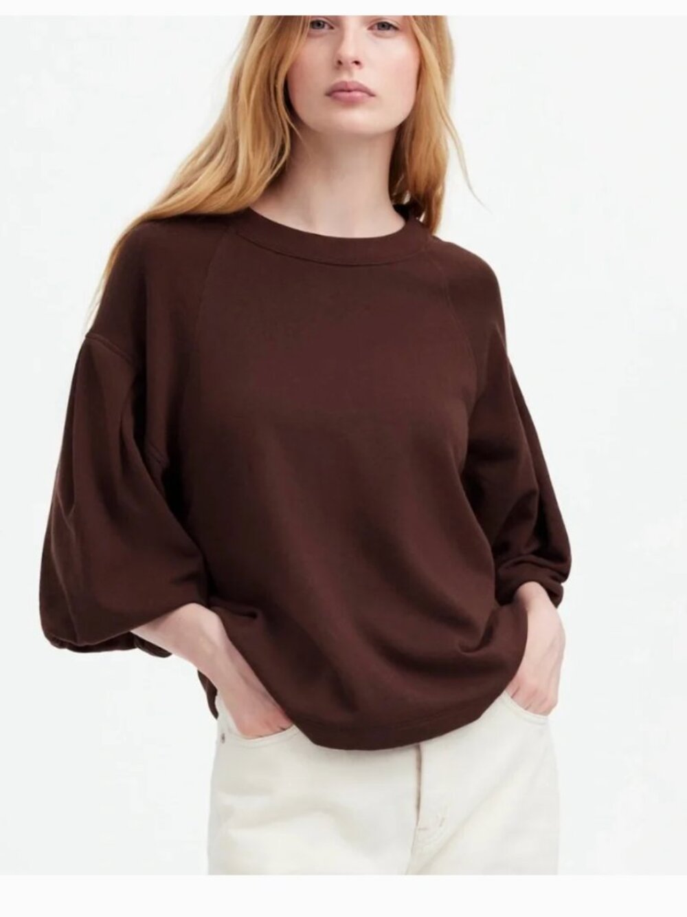 Madewell Puff-Sleeve Sweatshirt Tee